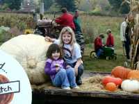 Keleigh and Josie with pumpkin
