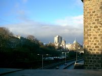 In front of the multi-storey is Education(Public Library), Salvation(Church) and Damnation(Theatre) buildings. Ice rink is in foreground.