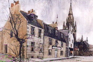 Watercolour of Ma Cameron's, The oldest in Aberdeen.