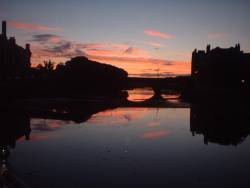 Wick Bridge reflection sunset