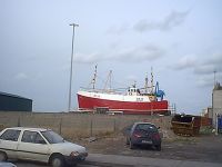 Fishing boat repair yard in Bray