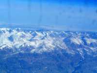 Chinese mountains from 36,000 feet