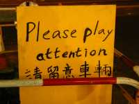 Roadworks sign in Hong Kong