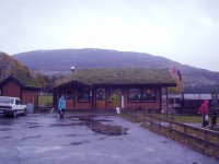 Turf roofed shop