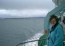 Rona on ferry to the Isle of Mull