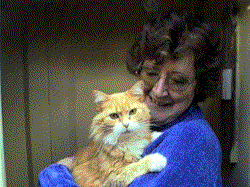 Lucie (with Rona) when in quarantine in Edinburgh