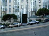 Beautiful door in steep street