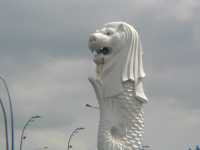 Merlion at Singapore harbour
